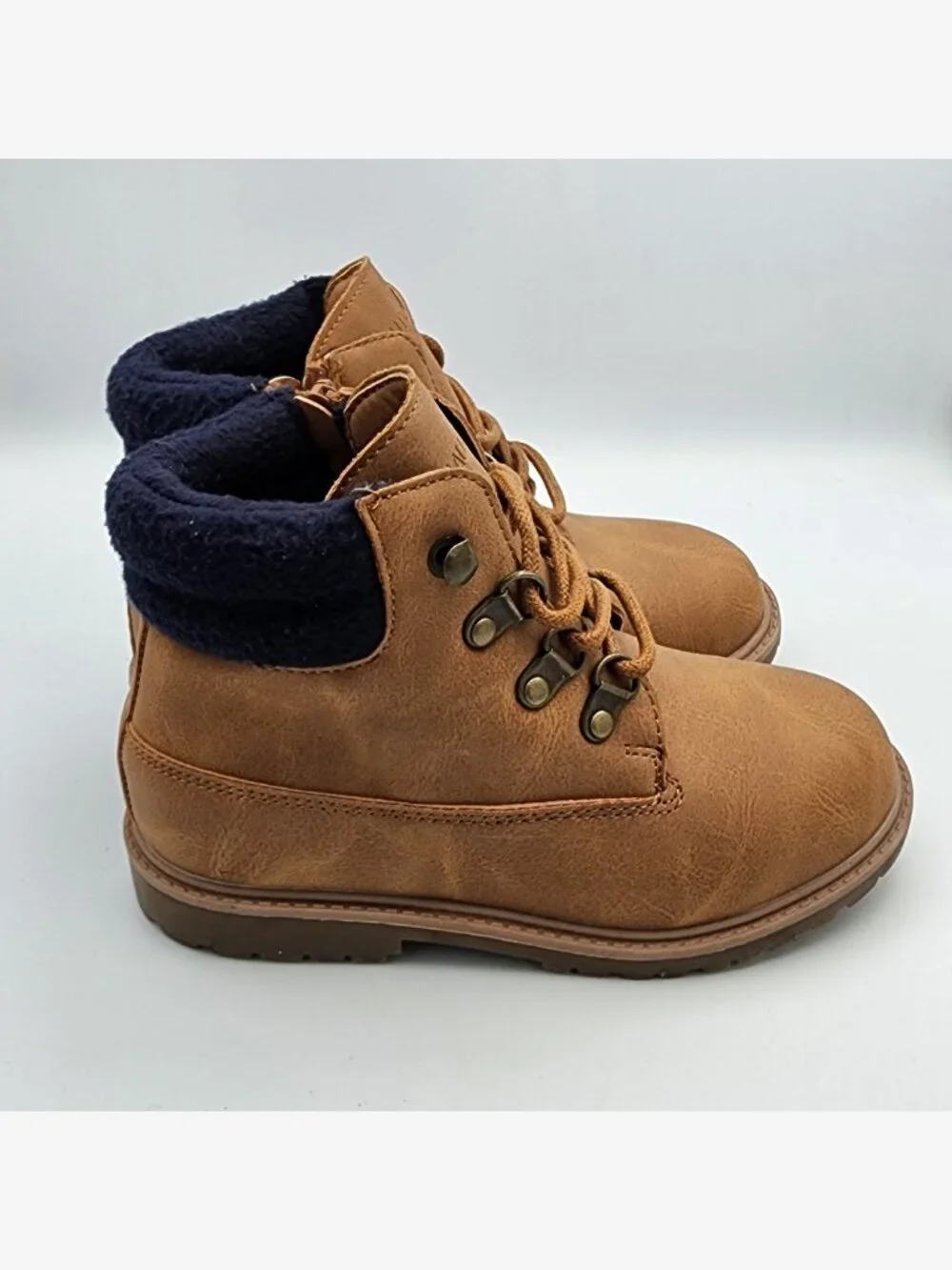 Tan Lace-Up Nautica Ankle Boots | Kid's 10